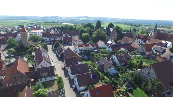 Nussdorf aus der Vogelperspektive