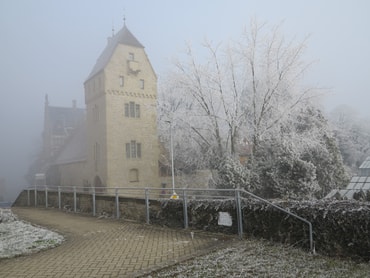 Schloßturm im Nebel